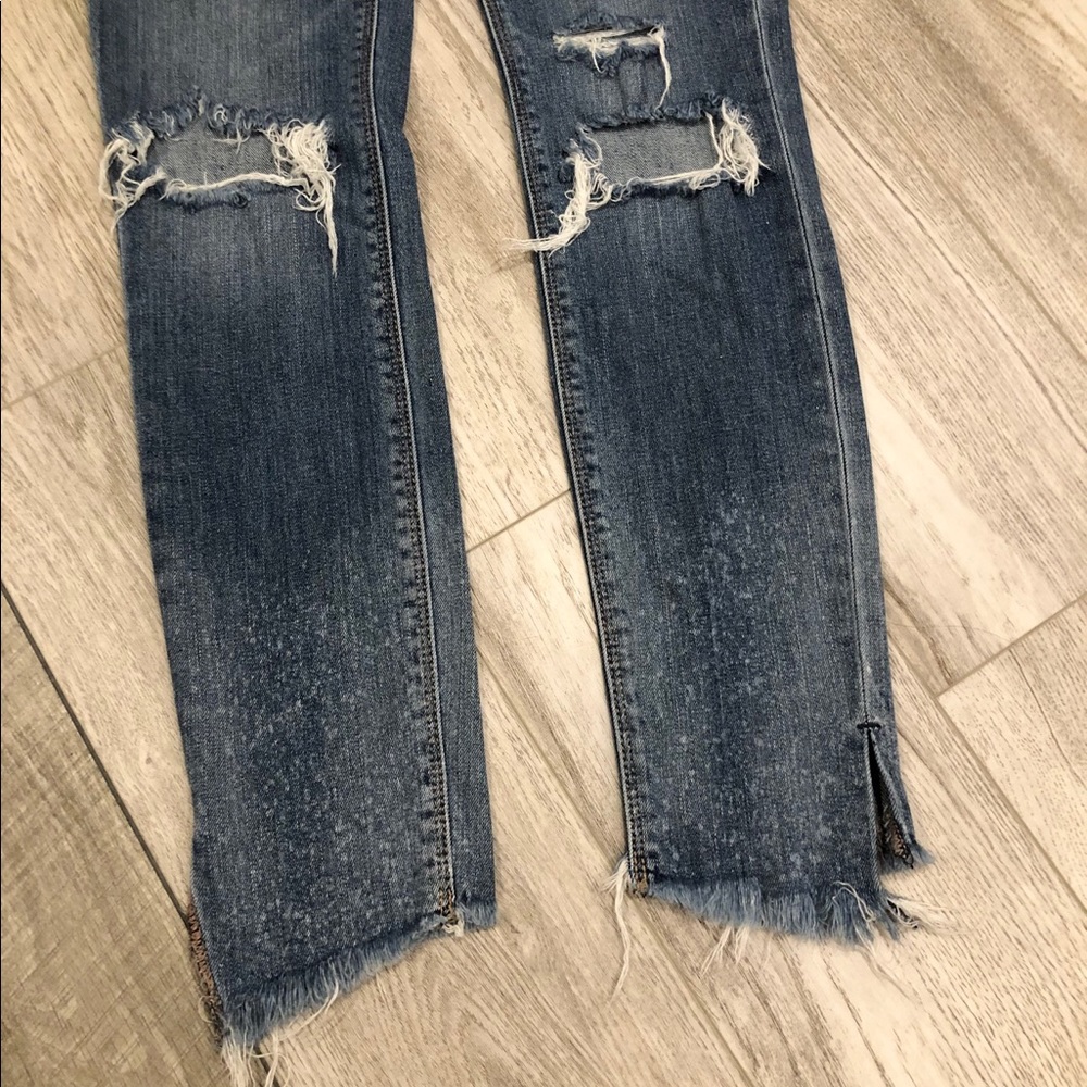 Express Mid Rise Ankle Jean Legging split hem 0R - Picture 5 of 8